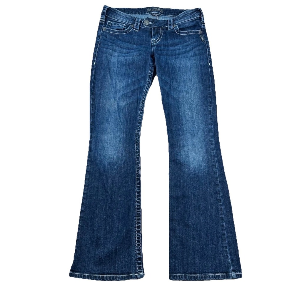 Vintage Silver Jeans Womens 28x31 Tuesday Low Rise Bootcut Western Y2K Denim